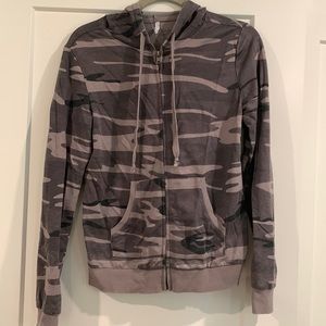 Z Supply camo zip-up hoodie